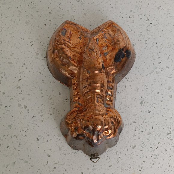 Kitchen Vintage Copper Lobster Aluminum Jello Gelatin Dessert Molds